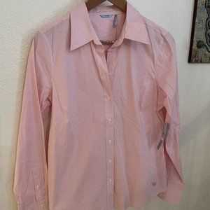 NWT Izod Pink Striped Women's Blouse